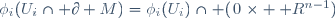 \phi_i(U_i\cap \partial M)=\phi_i(U_i)\cap (\{0\}\times \mathbb R^{n-1})