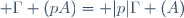 \quad \Gamma (pA)= |p|\Gamma (A)