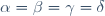 \red\rm\alpha=\beta=\gamma=\delta