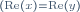 \scriptstyle(\mathrm{Re}(x)=\mathrm{Re}(y)\,