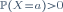\scriptstyle\ \mathbb{P}\left(X=a\right)>0