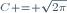 \scriptstyle\ C = \sqrt{2\pi}\ 