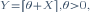 \scriptstyle\ Y=\lceil\theta X\rceil,\ \theta>0,\ 