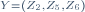 \scriptstyle\ Y=\left(Z_2,Z_5,Z_6\right)\ 