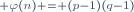 \scriptstyle \varphi(n) = (p-1)(q-1)