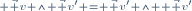 \scriptstyle \vec v \wedge \vec v' = \vec v' \wedge  \vec v'