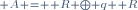 \scriptstyle A = \mathbf R \oplus q \mathbf R