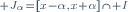 \scriptstyle J_\alpha=[x-\alpha,x+\alpha]\cap I