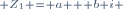 \scriptstyle Z_1 = a + b i 
