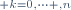 \scriptstyle k=0,\dots ,n
