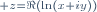 \scriptstyle z=\Re(\ln(x+iy))