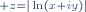 \scriptstyle z=|\ln(x+iy)|