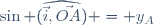 \sin \widehat{(\vec{i},\vec{OA})} = y_A