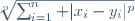\sqrt[p]{\sum_{i=1}^n |x_i-y_i|^p}