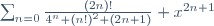 \sum^{\infin}_{n=0}\frac{(2n)!}{4^n (n!)^2 (2n+1)} x^{2n+1}