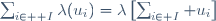 \sum_{i\in  I}\lambda(u_i)=\lambda\left[\sum_{i\in I} u_i\right]