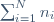 \sum_{i=1}^Nn_i