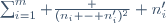 \sum_{i=1}^m \frac {(n_i - n'_i)^2} {n'_i}