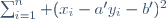 \sum_{i=1}^n (x_i-a'y_i-b')^2