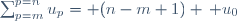 \sum_{p=m}^{p=n}u_p= (n-m+1) \, u_0