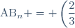 \text{AB}_n = \left(\dfrac{2}{3}\right)^nAB