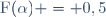 \text{F}(\alpha) = 0,5