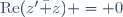 \text{Re}(z'\bar z) = 0