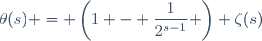 \theta(s) = \left(1 - \dfrac{1}{2^{s-1}} \right) \zeta(s)