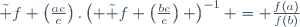 \tilde f \left(\frac{ae}{e}\right).\left( \tilde f \left(\frac{be}{e}\right) \right)^{-1} = \frac{f(a)}{f(b)}