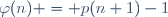 \varphi(n) = p(n+1)-1