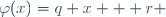 \varphi(x)=q x + r \,\!