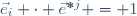 \vec{e}_{i} \cdot \vec{e}^{\ *j} = 1