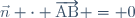 \vec{n} \cdot \overrightarrow{\text{AB}} = 0
