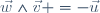 \vec{w}\wedge\vec{v} =-\vec{u}