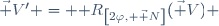 \vec V' = \mathbf R_{\left[2\varphi, \vec N\right]}(\vec V) \,