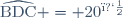 \widehat{\text{BDC}} = 20^{�}