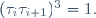 {(\tau_i\tau_{i+1}})^3=1.\,