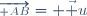 {\overrightarrow{\scriptstyle AB}}= \vec u