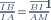 {}^{\frac{\overline{IB}}{\overline{IA}}=\frac{\overline{BI'}}{\overline{AM}}}