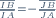 {}^{\frac{\overline{IB}}{\overline{IA}}=-\frac{\overline{JB}}{\overline{JA}}}