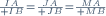 {}^{{IA\over IB}={JA\over JB}={MA\over MB}}