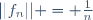 ||f_n|| = \frac{1}{n}