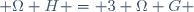  \Omega H = 3 \Omega G \,