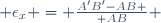  \epsilon_x = {{A'B'-AB} \over AB} \,