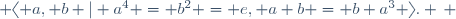  \langle a, b | a^4 = b^2 = e, a b = b a^3 \rangle. \, 