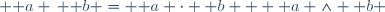  \mathbf a \, \mathbf b = \mathbf a \cdot \mathbf b + \mathbf a \wedge \mathbf b 