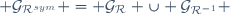  \mathcal{G}_{\mathcal{R}^{sym}} = \mathcal{G}_{\mathcal{R}} \cup \mathcal{G}_{\mathcal{R}^{-1}} \,