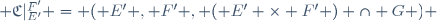  \mathfrak{C}|_{E'}^{F'} = ( E' , F' , ( E' \times F' ) \cap G ) 