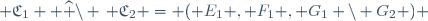  \mathfrak{C}_1  \widehat \setminus \, \mathfrak{C}_2 = ( E_1 , F_1 , G_1 \backslash G_2 ) 