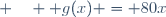  \quad  g(x) = 80x